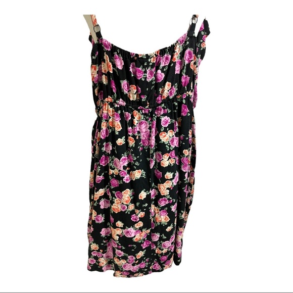 Torrid floral v-neck adjustable straps dress drawstring waist size 3 plus - Picture 9 of 12